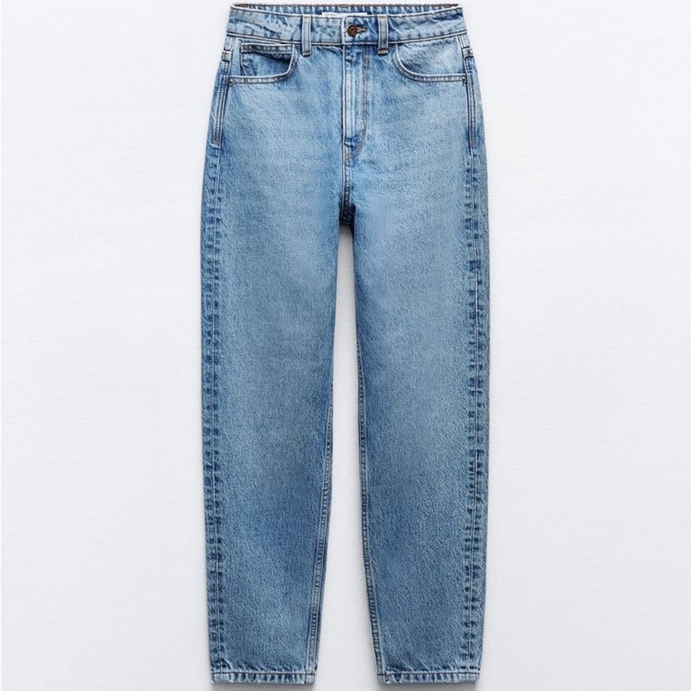 ZARA MOM FIT JEANS WITH A HIGH WAIST-HIGH RISE - MOM FIT - RIGID